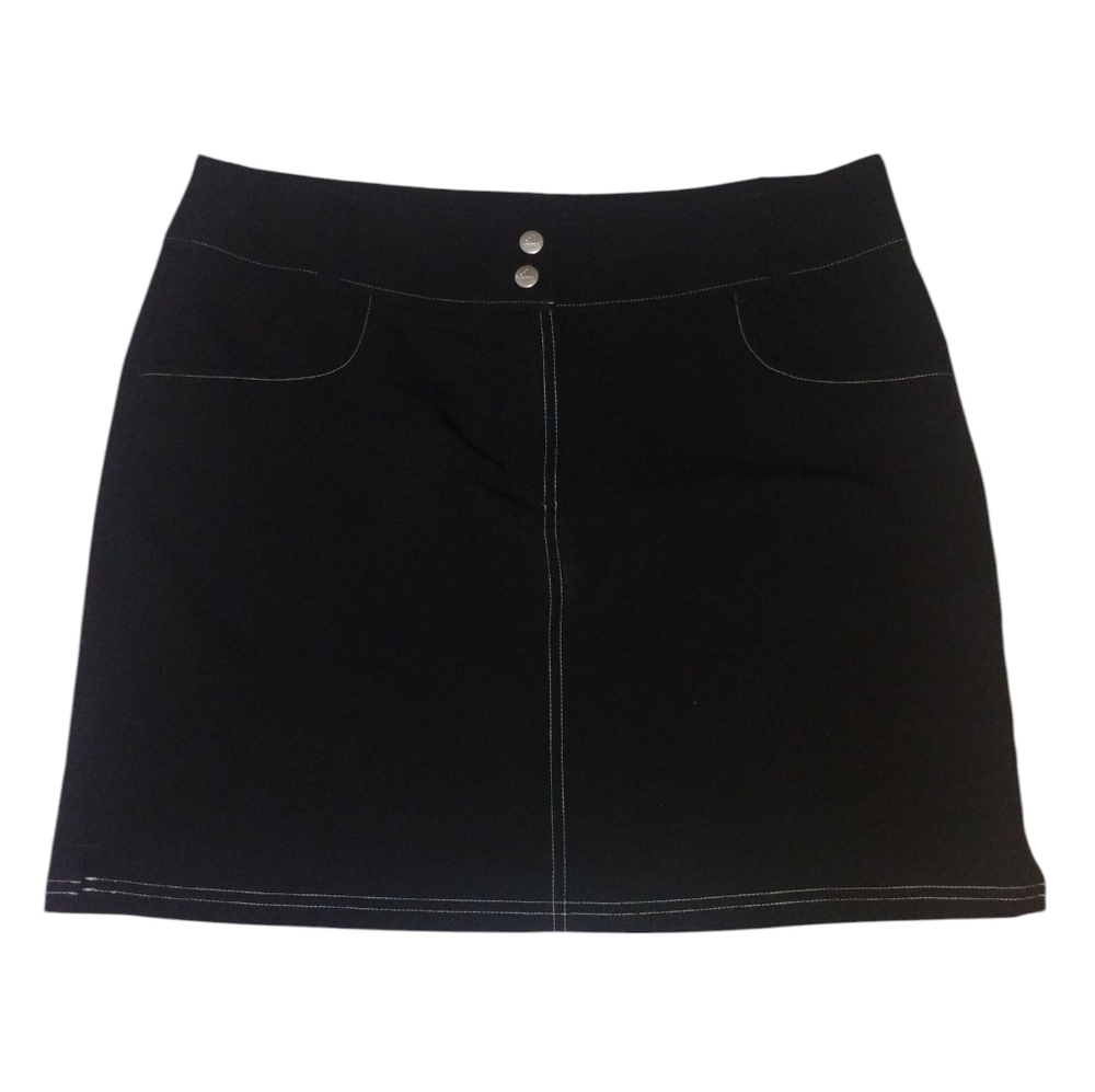 Adidas zipper front Clima Cool black skirt with pockets women's Tennis size 12